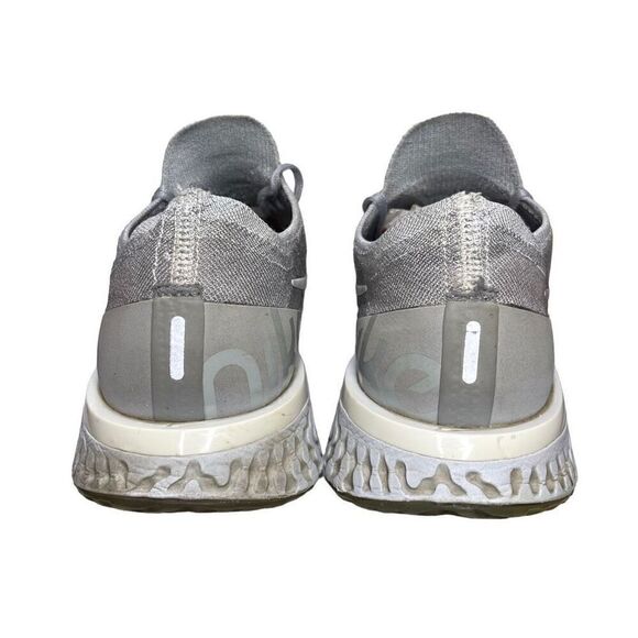 Nike Epic React Flyknit Women’s Size 7.5 Wolf Grey Running Sneakers AQ0067-002 - Picture 8 of 9
